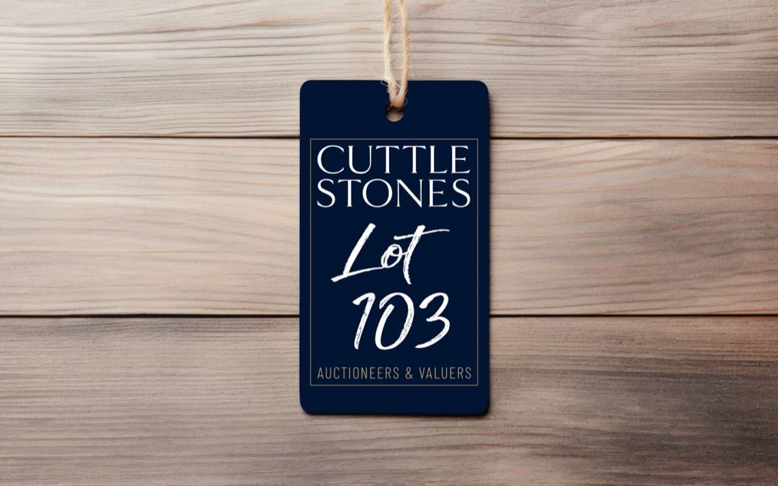 Cuttlestones auction lot label