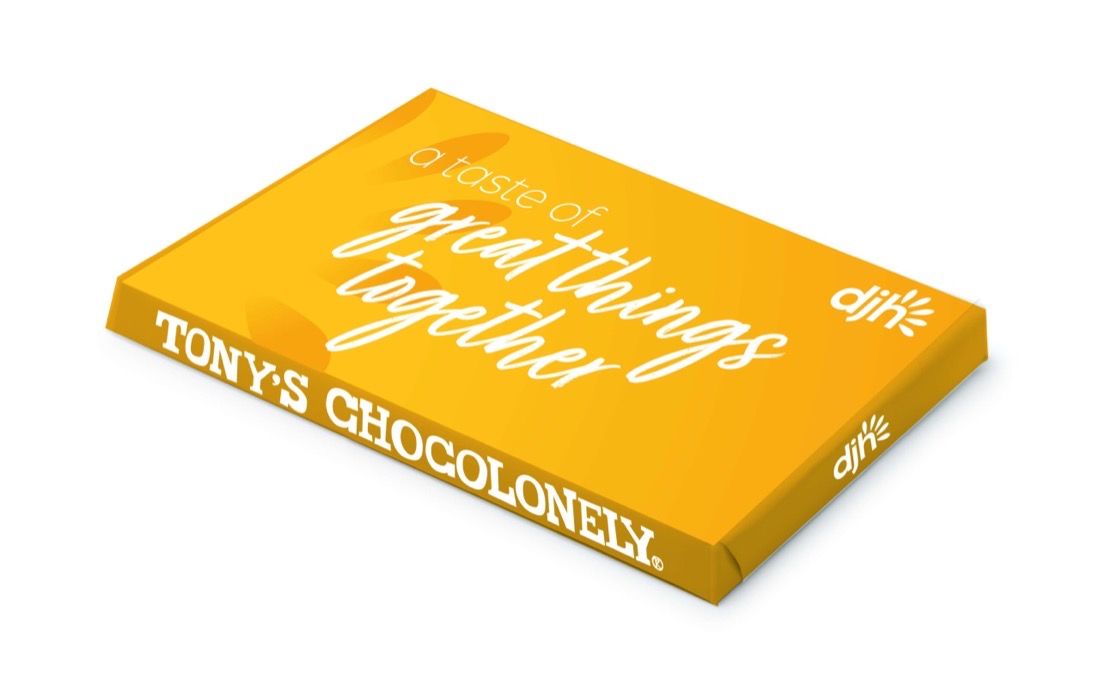 DJH branded chocolate bar