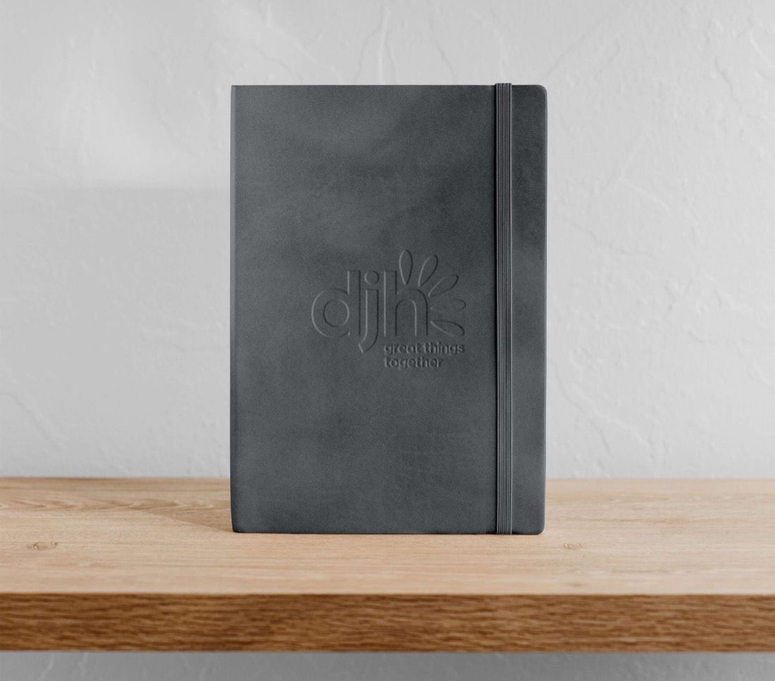 DJH branded A5 Moleskine notebook